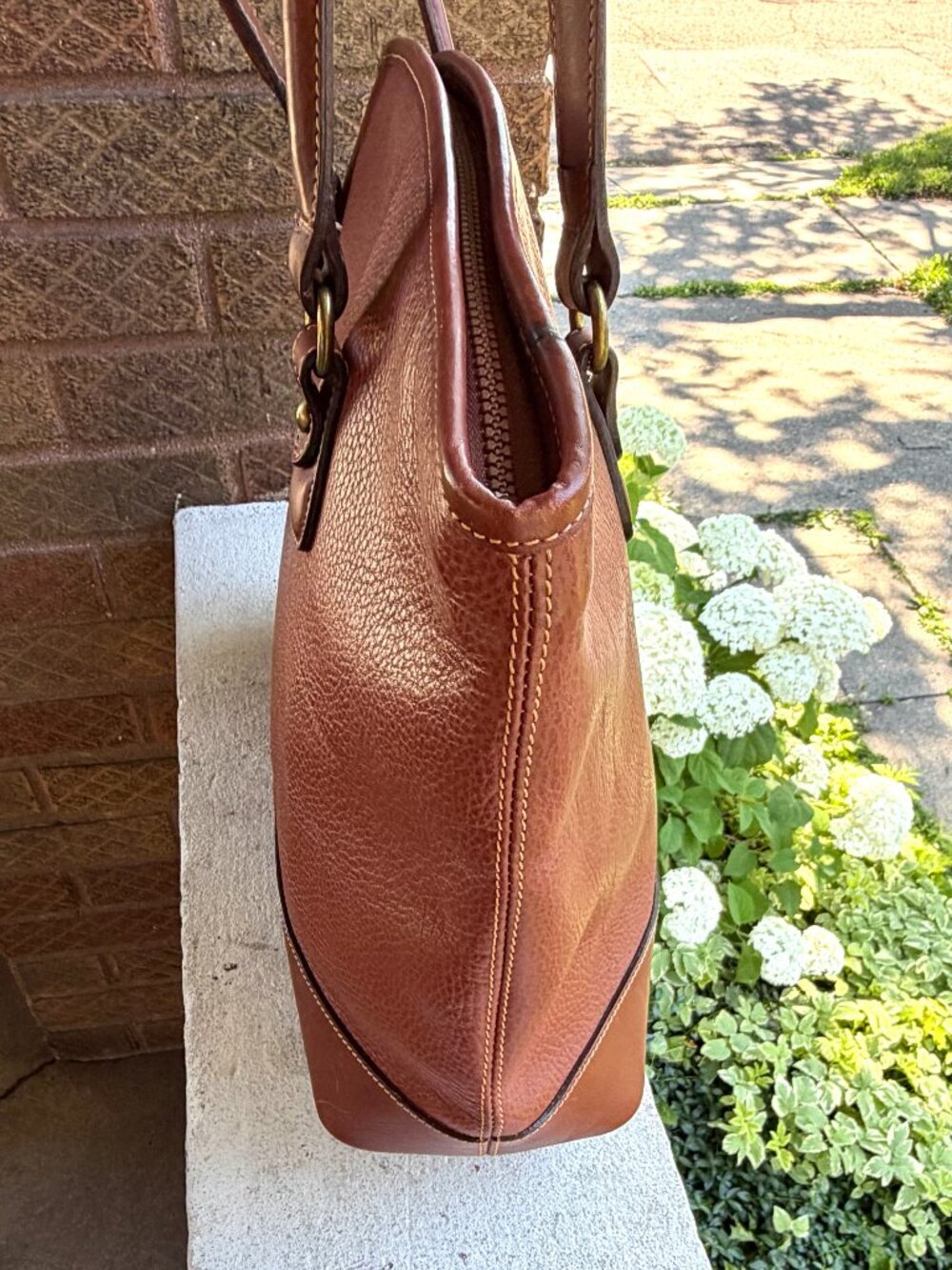 COACH Vintage Sheridan Wendell Large Domed British Tan Brief Shoulder Bag Rare - Picture 4 of 14